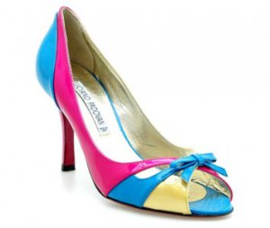 LUCIANO PADOVAN MULTI COLOR PATENT LEATHER PUMP SHOE 8