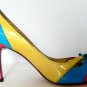 LUCIANO PADOVAN MULTI COLOR PATENT LEATHER PUMP SHOE 8