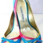 LUCIANO PADOVAN MULTI COLOR PATENT LEATHER PUMP SHOE 8