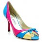 LUCIANO PADOVAN MULTI COLOR PATENT LEATHER PUMP SHOE 8