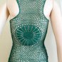 NEW BCBG GIRL GREEN SEQUIN CROCHET SLEEVELESS TOP S