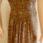 NEW BCBG MAXAZRIA LEOPARD GOLD CHAIN CHIFFON GOWN 8