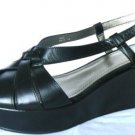 NEW COACH MOLLIE BLACK LEATHER PLATOFRM SHOES SANDAL 11