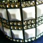 NEW CHIC BCBG MAX AZRIA WHITE STUDDED BANGLE BRACELET