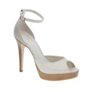 NEW OFF WHITE ALDO TOWERING PLATFORM PEEP TOE SHOES 9