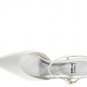 STUART WEITZMAN TRIANGLO WHITE SATIN BRIDAL SHOE 5.5