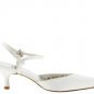 STUART WEITZMAN TRIANGLO WHITE SATIN BRIDAL SHOE 5.5
