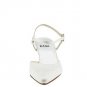 STUART WEITZMAN TRIANGLO WHITE SATIN BRIDAL SHOE 5.5