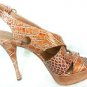 NEW LEATHER PLATFORM BROWN LATITUDE FEMME SHOES 9.5