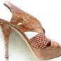 NEW LEATHER PLATFORM BROWN LATITUDE FEMME SHOES 9.5