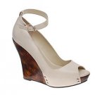 SEXY BONE TOE OPEN LEATHER WEDGE ALDO SHOES 9