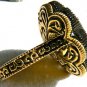 NEW BCBG MAXAZRIA HEMATIT OVAL FLOWER RHINESTONE-PAVE RING SZ 6