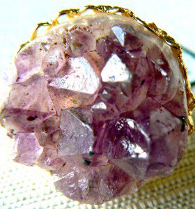 NEW BCBG MAX AZRIA GRADIENT PURPLE QUARTZ GOLD RING 6