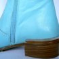 $800 NEW 100% AQUA LEATHER ANGELA FALCONI KNEE BOOTS 6