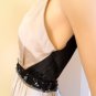 $480 NWT BCBG CHAMPAGNE BEAD TRIM PLEATED BODICE GOWN 4