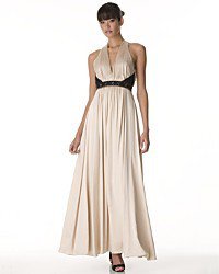 $480 NWT BCBG CHAMPAGNE BEAD TRIM PLEATED BODICE GOWN 4
