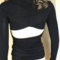 NEW BCBG MAX AZRIA BLACK OPEN  BACK KNIT TOP BLOUSE S