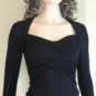 NEW BCBG MAX AZRIA BLACK OPEN BACK KNIT TOP BLOUSE S