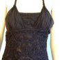 NEW BCBG MAX AZRIA RUNWAY BROWN CROCHET SILK DRESS 2