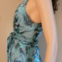 NEW BCBG FULL LENGTH CROSSED BACK FLORAL WOVEN DRESS 6