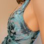 NEW BCBG FULL LENGTH CROSSED BACK FLORAL WOVEN DRESS 6