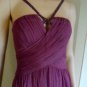 NEW BCBG MAX AZRIA TIERED GRAPE CHIFFON SILK GOWN 6