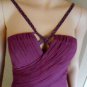 NEW BCBG MAX AZRIA TIERED GRAPE CHIFFON SILK GOWN 6