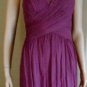 NEW BCBG MAX AZRIA TIERED GRAPE CHIFFON SILK GOWN 6