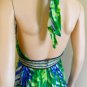 $378 NWT BCBG LARKSPUR BLUE SILK HALTER LONG DRESS GOWN