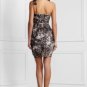 BCBG MAXAZRIA ONE SHOULDER SILK FLOWER APPLIQUE DRESS 4