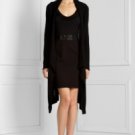 NWT BCBG MAXAZRIA BLACK WOOL DRAPED LONG CARDIGAN S