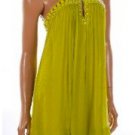 NWT BCBG MAXAZRIA LEMONGRASS SILK V-NECK BEADED DRESS 8