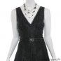 $915 BCBG BLACK ALLOVER LACE TIERED NIGHT GOWN DRESS 8