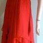 NWT BCBG MAXAZRIA TRUE RED WITH JEWEL APPLIQUE CHIFFON DRESS 2