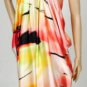 NWT BCBG MAXAZRIA SILK DRESS LEMON MULTI COLOR DRESS XS
