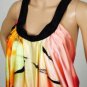 NWT BCBG MAXAZRIA SILK DRESS LEMON MULTI COLOR DRESS XS