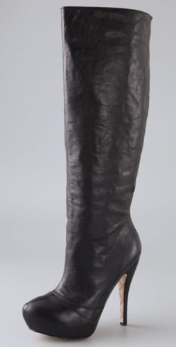 L.A.M.B PANYA HIDDEN PLATFORM LEATHER KNEE HIGH BOOT