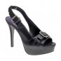 NEW SEXY ALDO BLACK 100% PLATFORM LEATHER PUMP SHOE 8