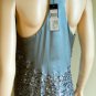 $198 NWT BCBGMAXAZRIA SILVER SEQUIN DRAPE EVENING TOP S