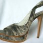 NEW 100% LEATHER CHIC GREY LEATHER STILETTO PUMP SHOE 7