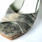 NEW 100% LEATHER CHIC GREY LEATHER STILETTO PUMP SHOE 7