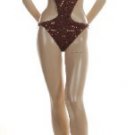 NEW COCOA BCBG ONE PIECE HALTER CROCHER SWIMWEAR XS
