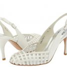 STUART WEITZMAN MAPSLING WHITE SATIN BRIDAL SHOE 8.5