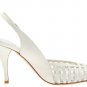 STUART WEITZMAN MAPSLING WHITE SATIN BRIDAL SHOE 8.5