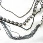 NEW BCBG MAXAZRIA HEMATIT MULTIPLE CHAIN LINK NECKLACE