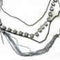 NEW BCBG MAXAZRIA HEMATIT MULTIPLE CHAIN LINK NECKLACE