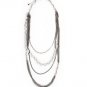 NEW BCBG MAXAZRIA HEMATIT MULTIPLE CHAIN LINK NECKLACE