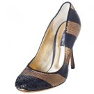 NEW  DOLCE & GABBANA LEATHER SEQUIN PUMPS SHOES 7