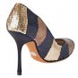 NEW  DOLCE & GABBANA LEATHER SEQUIN PUMPS SHOES 7
