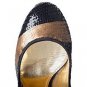 NEW  DOLCE & GABBANA LEATHER SEQUIN PUMPS SHOES 7